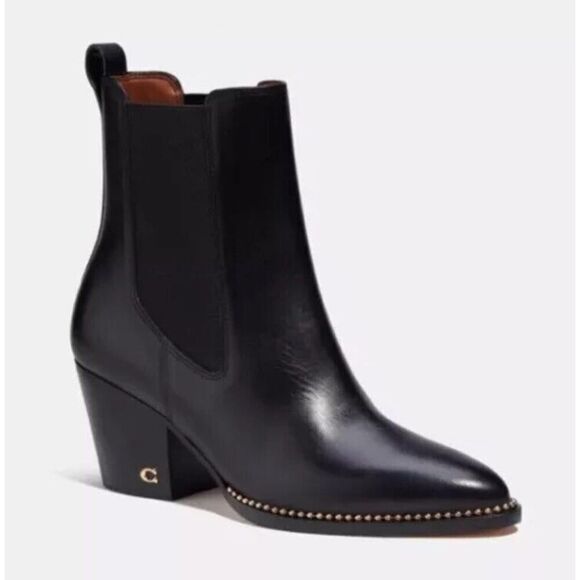 NEW Coach Pierce Leather Ankle Boots Bootie w/ Studs Women's sz 6 Black - Picture 11 of 11